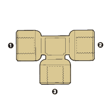 8085-04-04-04 Adaptall Brass -04 Female BSP x -04 Female BSP x -04 Female BSP Solid Tee