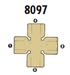 8097-04-04-04-04 Adaptall Brass -04 x -04 x -04 x -04 Female BSP Solid Cross