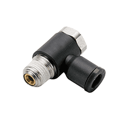 82342 by Nycoil | Push-to-Connect Fitting | Screw Adjustable Flow Control | Meter In | 1/4" Tube OD x 1/8" Male NPT | Pack of 10