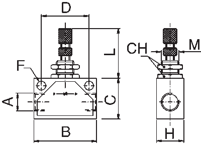 82860-02 by AIGNEP | Functional (Flow Controls) Series | Inline Needle Valve | 1/8" Female NPTF