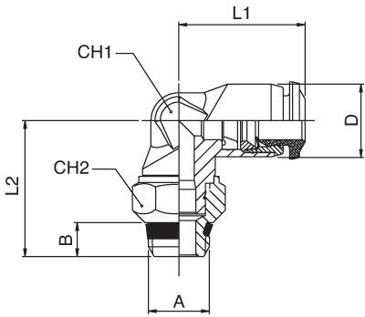 85110-06-08 by AIGNEP | 85 Series | Swivel Composite | 3/8" Tube x 1/2" Swift-Fit Male | 90° Elbow | Pack of 10