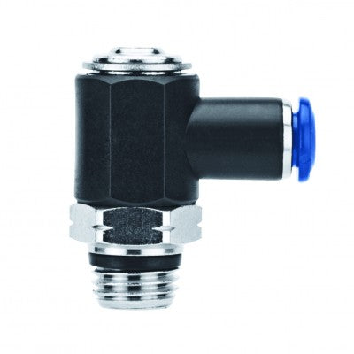 85953-06-04 AIGNEP | Functional (Flow Controls) Series | Flow Control | 3/8" Tube x 1/4" Swift-Fit Male | Flow Out Screw Adjustment