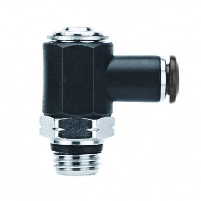 55901-8-1/4" AIGNEP | Functional (Flow Controls) Series | Flow Control | Meter Out | Screwdriver Adjust | 8mm Tube x 1/4" Swift-Fit Male