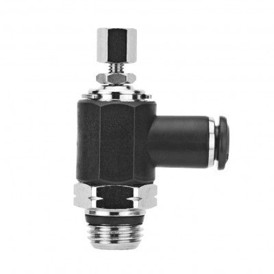 55915-5-M5 AIGNEP | Functional (Flow Controls) Series | Flow Control | Meter In | Knob Adjust | 5mm Tube x M5 Swift-Fit Male