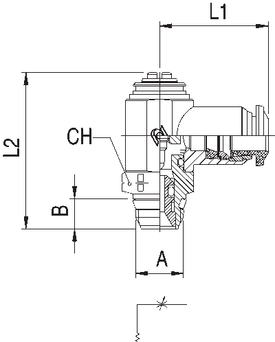85973-53-02 by AIGNEP | Functional (Flow Controls) Series | Needle Valve | 5/32" Tube x 1/8" Swift-Fit Male | Screw Adjustment