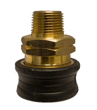 86030RG (86-030RG) Midland Quick Disconnect Rubber Grip Male Coupler - 1/4" Male NPT - 1/4" Body Size - 4000 PSI - Brass
