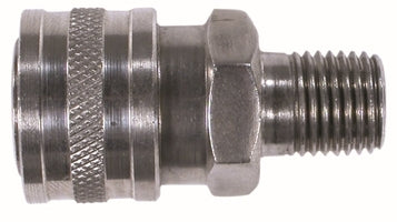 86031SS (86-031SS) Midland Quick Disconnect Male Coupler - 3/8" Male NPT - 3/8" Body Size - 6000 PSI - Stainless Steel