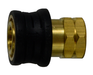 86035RG (86-035RG) Midland Quick Disconnect Rubber Grip Female Coupler - 1/4" Female NPT - 1/4" Body Size - 4000 PSI - Brass