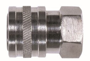 86036SS (86-036SS) Midland Quick Disconnect Female Coupler - 3/8" Female NPT - 3/8" Body Size - 6000 PSI - Stainless Steel