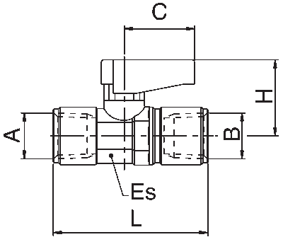 6400-1/8"-1/8 by AIGNEP | Ball Valves Series | Ball Valve | 1/8" BSPP Female