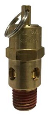 87002 Midland Safety Valve - ASME Coded - 1/4" Male NPT - 125 PSI Pop-Off Pressure - 120 CFM - Brass