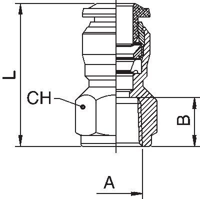 89030-02-02 by AIGNEP | 89 Series | Female Metal Release Collet | 1/8" Tube x 1/8" Female NPTF | Straight | Pack of 10