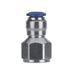 88030-02-02 AIGNEP | 87 / 88 Series | Straight Female Metal Release Collet | 1/8" Tube x 1/8" Female NPTF | Pack of 10