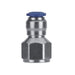 88030-53-02 AIGNEP | 87 / 88 Series | Straight Female Metal Release Collet | 5/32" Tube x 1/8" Female NPTF | Pack of 10