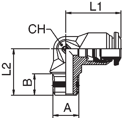 57100-6-1/4 by AIGNEP | 57 Series | Fixed Metal Release Collet | 6mm Tube x 1/4" Male BSPT | 90° Elbow | Pack of 10