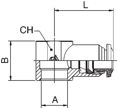 50500N-4-M5 by AIGNEP | 50N Series | Single Banjo Body Metric | 4mm Tube x M5 | Pack of 10