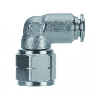 57105-4-1/8" AIGNEP | 57 Series | Swivel Male 90° Elbow Metal Release Collet | 4mm Tube x 1/8" Female BSPP | Pack of 10