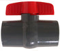 899003 Midland Full Port PVC Ball Valve - 1-1/4" Female IPS x 1-1/4" Female IPS (Schedule 80) - Grey PVC