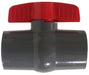 899053 Midland Full Port PVC Ball Valve - 1-1/4" Socket Slip x 1-1/4" Socket Slip (Schedule 80) - Grey PVC