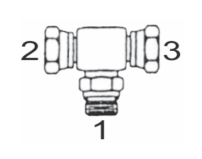 8MO-6TFP by Couplamatic | Hydraulic Adapter | 3/4-16 Male O-Ring x 3/8" Female NPSM | Tee