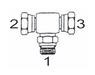 10MO-8TFP by Couplamatic | Hydraulic Adapter | 7/8-14 Male O-Ring x 1/2" Female NPSM | Tee