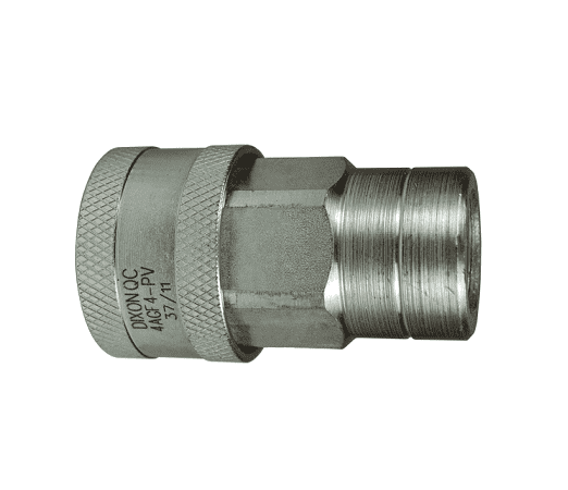 4AGBF4-PV Dixon Steel AG-Series Quick Disconnect 1/2" Agricultural Interchange Poppet Valve Hydraulic Coupler - 1/2"-14 Female BSPP