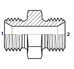 9000-16-04 Adaptall Carbon Steel -16 Male BSPP x -04 Male BSPP Adapter