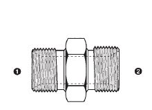 9001-30-30 Adaptall Carbon Steel 30mm Male Metric x 30mm Male Metric Adapter