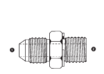9002-08-12 Adaptall Carbon Steel -08 Male JIC x -12 Male BSPP Adapter