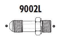 9002L-20-20 Adaptall Carbon Steel -20 Male JIC x -20 Male BSPP Long Adapter