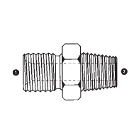 9003-02-02 Adaptall Carbon Steel -02 Male BSPP x -02 Male BSPT Adapter