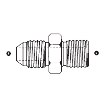 9005-08-04 Adaptall Carbon Steel -08 Male JIC x -04 Male BSPP Adapter 