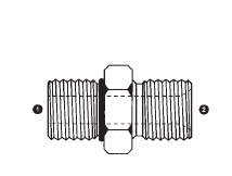 9006-05-06 Adaptall Carbon Steel -05 Male SAE O-Ring Boss x -06 Male BSPP Adapter 