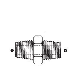 9008-06-04 Adaptall Carbon Steel -06 Male BSPT x -04 Male NPT Adapter