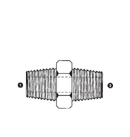 9008-16-16 Adaptall Carbon Steel -16 Male BSPT x -16 Male NPT Adapter