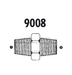 9008-06-06 Adaptall Carbon Steel -06 Male BSPT x -06 Male NPT Adapter