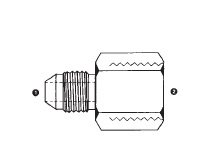 9009-08-08 Adaptall Carbon Steel -08 Male JIC x -08 Female BSP Solid Adapter