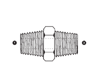 9010-06-02 Adaptall Carbon Steel -06 Male BSPT x -02 Male BSPT Adapter