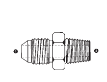 9011-24-24 Adaptall Carbon Steel -24 Male JIC x -24 Male BSPT Adapter