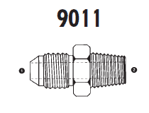 9011-10-12 Adaptall Carbon Steel -10 Male JIC x -12 Male BSPT Adapter