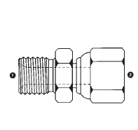 9015-16-08 Adaptall Carbon Steel -16 Male BSPP x -08 Female BSPP Swivel Adapter