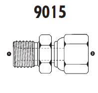 9015-04-06 Adaptall Carbon Steel -04 Male BSPP x -06 Female BSPP Swivel Adapter