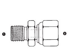 9019-04-L06-12 Adaptall Carbon Steel -04 Male BSPP x L06 Female Metric Swivel Adapter