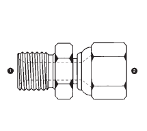9021-20-16 Adaptall Carbon Steel -20 Male BSPP x -16 Female JIC Swivel Adapter