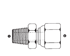 9023-16-16 Adaptall Carbon Steel -16 Male NPT x -16 Female BSPP Swivel Adapter