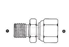 9024-20-06 Adaptall Carbon Steel 20mm Male Metric x -06 Female JIC Swivel Adapter