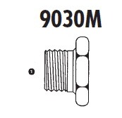 9030M-08x1.0 Adaptall Carbon Steel 8mm Metric Hex Plug