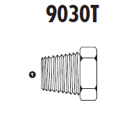 9030T-10 Adaptall Carbon Steel -10 BSPT Hex Plug