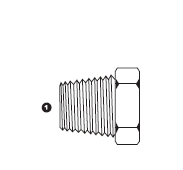 9030T-12 Adaptall Carbon Steel -12 BSPT Hex Plug