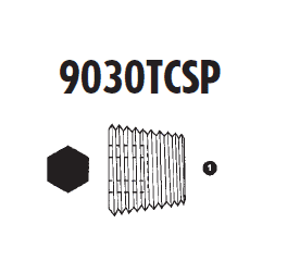 9030TCSP-06 Adaptall Carbon Steel -06 BSPT Countersunk Plug